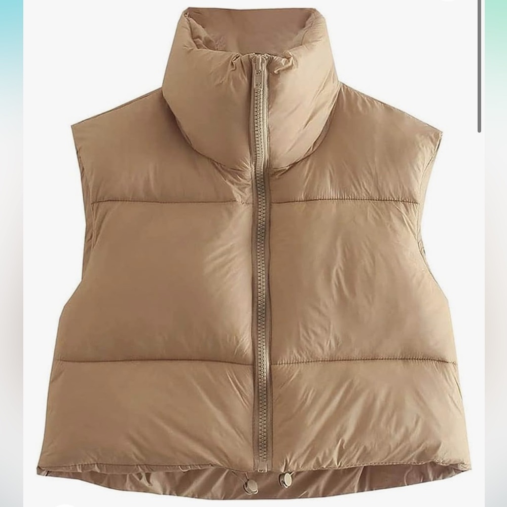 KEOMUD Women’s Winter Crop Puffer Vest